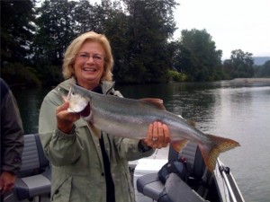 Fritzy w/ a Large Pink Salmon