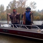 Tyson and Jared with a limit of coho