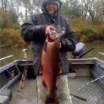 louise with a monster coho
