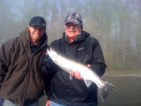 George and Tren with a Steelhead