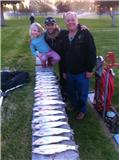 Dad, MaKena, and me trout opener 2011